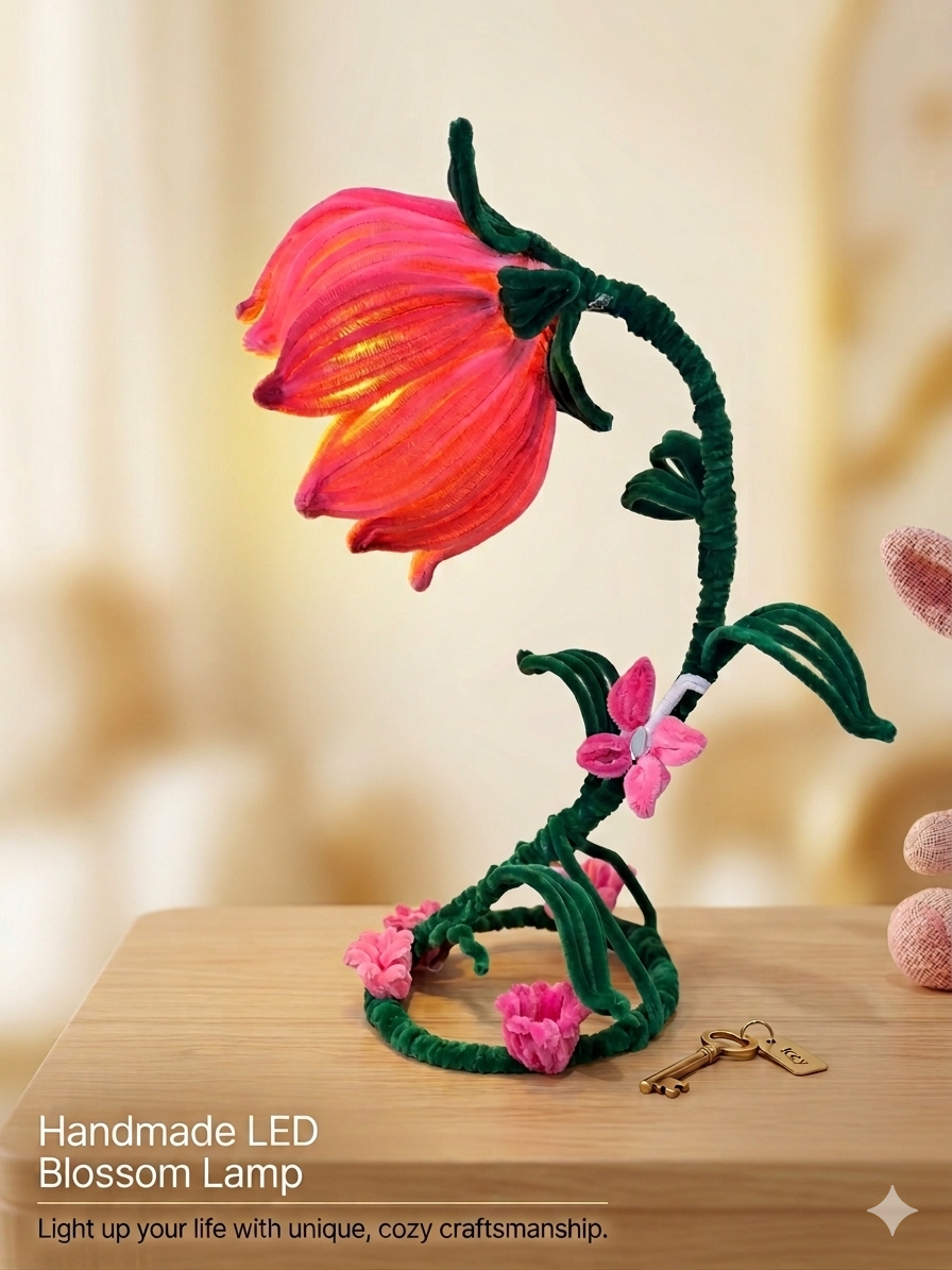 The Radiant: Handmade LED Floral Blossom Lamp